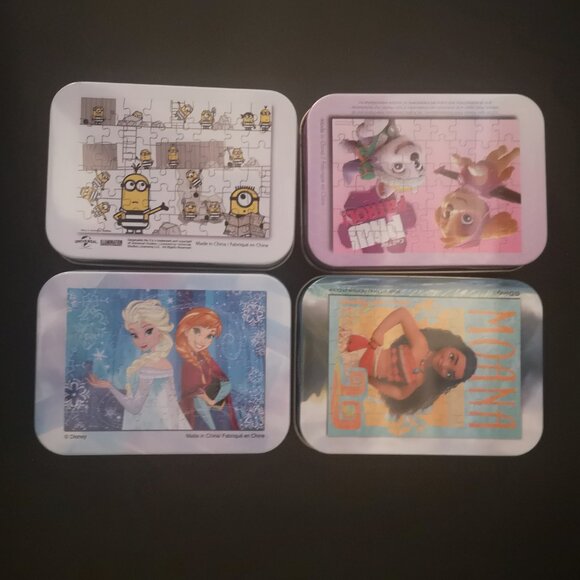 Lot of 4 - 50 Piece Mini Puzzles in Collectable Tins Various - Picture 2 of 4